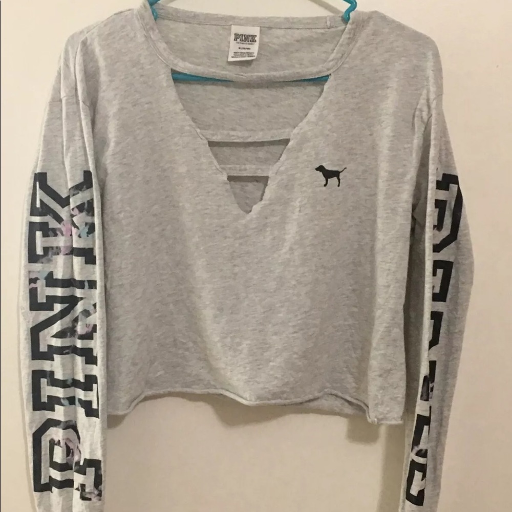 Victoria’s Secret PINK long sleeve crop tee